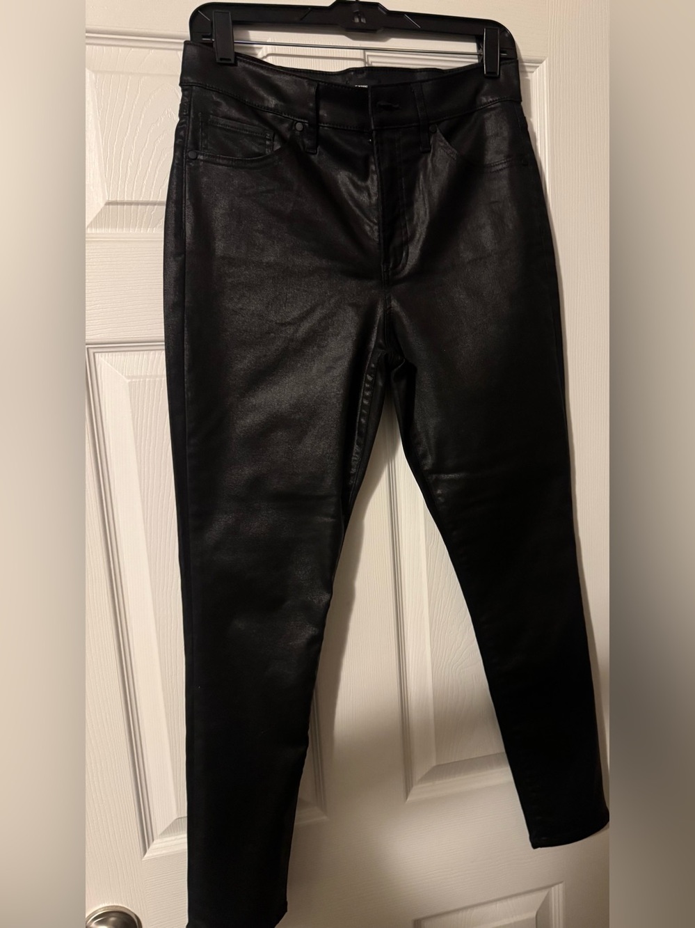 Brand New Express Black Faux Leather Skinny Ankle
